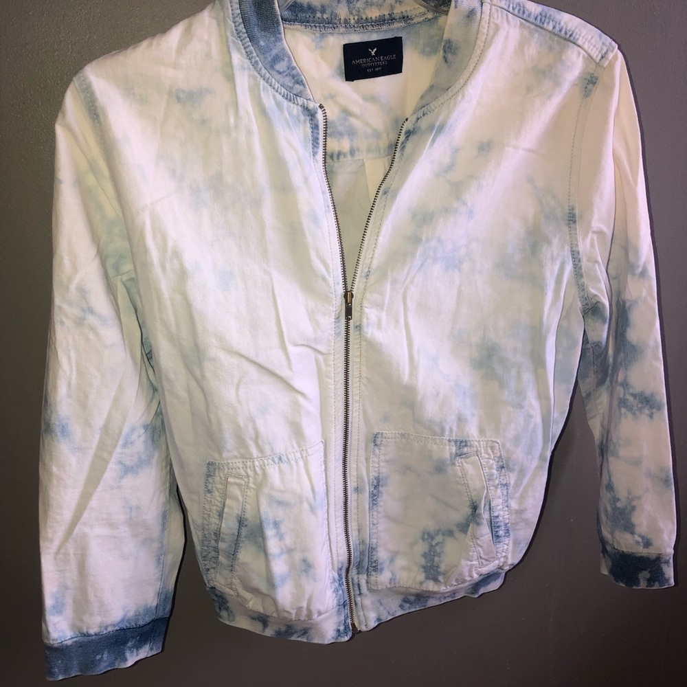 Zip up jean jacket